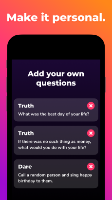 Screenshot Jujur atau tantangan app